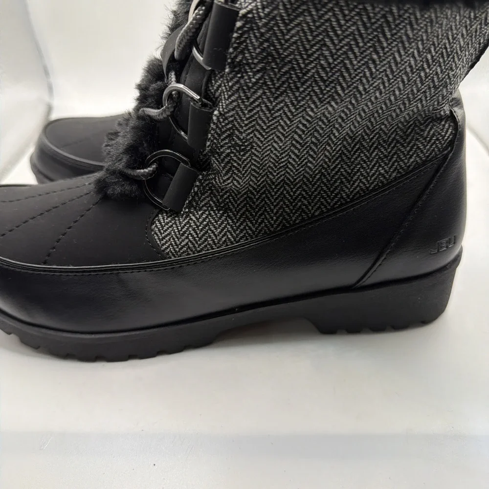 *New in Box* JBU Northgate Herringbone Booties with Faux‎ Fur, Women's Size 9